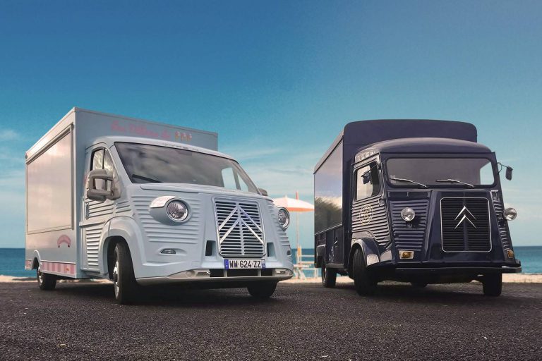 Type H - Food truck Old style Bleu et Noir